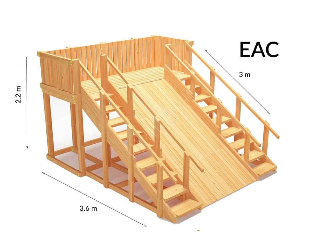 Зимняя горка TORUDA Север wood-4 (скат 3 м)